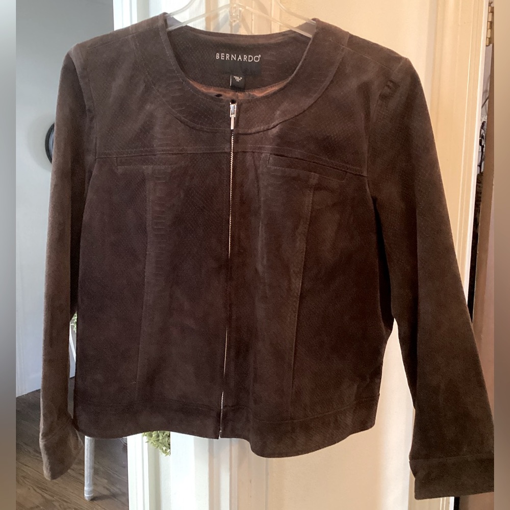 Bernardo Suede Jacket - Brown Python (2X*)
